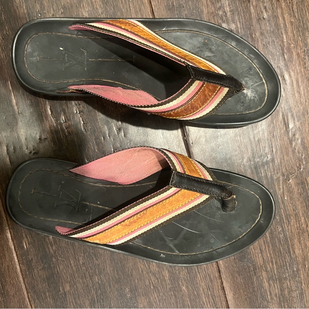 Authentic Louis Vuitton slides Used need minor repair